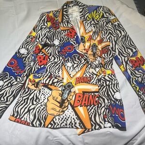 VICOZI Comic Print Blazer